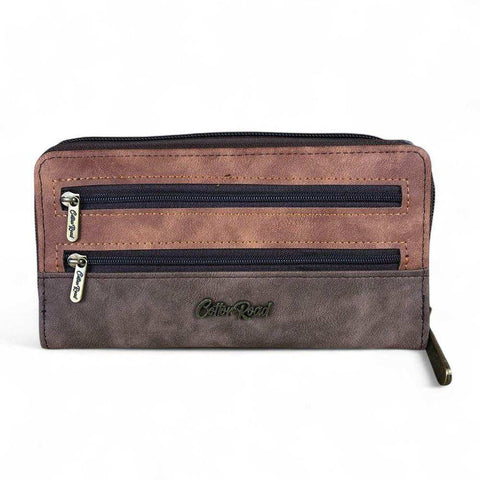 Cotton Road Wallet: Large BROWN / TAN PU Leather