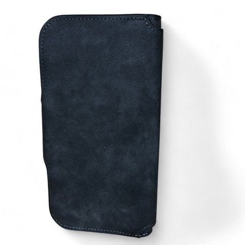 Cotton Road Wallet: Large CHARCOAL BLACK PU Leather Wallet