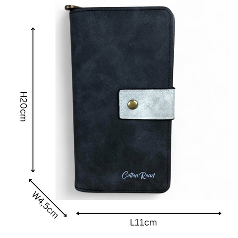 Cotton Road Wallet: Large GREY PU Leather Wallet