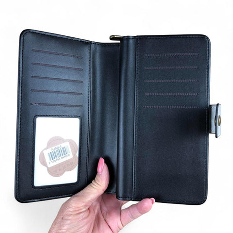 Cotton Road Wallet: Large GREY PU Leather Wallet