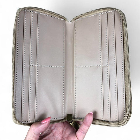 Cotton Road Wallet: Large KHAKI FLORAL PU Leather Wallet