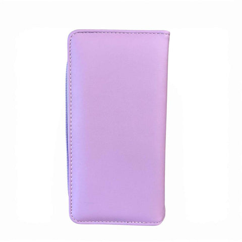 Cotton Road lilac floral PU leather handbag and matching wallet set with gold-tone hardware and multiple compartments