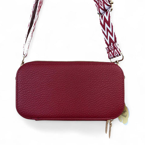Cotton Road Wallet: Large RED PU Leather Cellphone Sling Wallet
