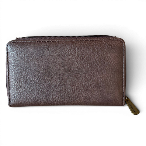 Cotton Road Wallet: MEDIUM BROWN PU Leather Compact & Stylish