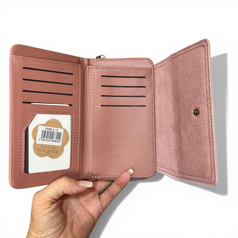 Cotton Road Wallet: MEDIUM PINK PU Leather