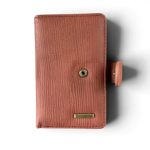 Cotton Road Wallet: Medium BROWN PU Leather with CLIP