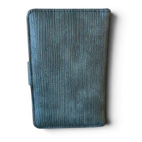Cotton Road Wallet: Medium Blue PU Leather with CLIP