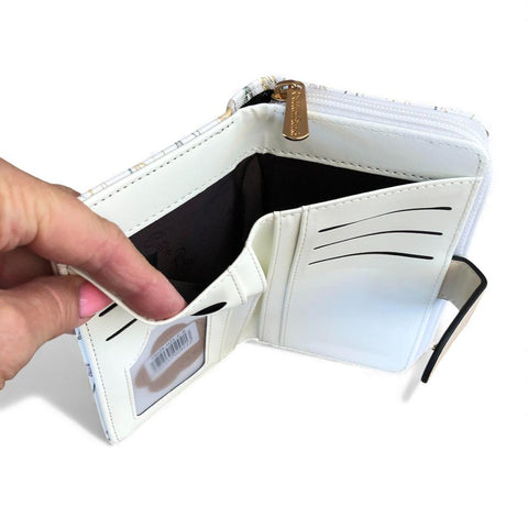 Cotton Road Wallet: Medium IVORY FLORAL PU Leather Wallet