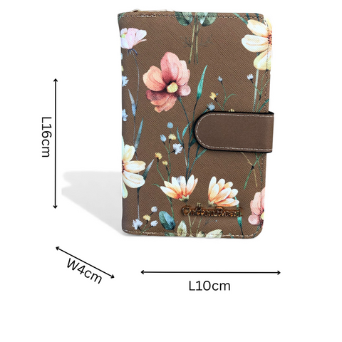 Cotton Road Sling Bag: KHAKI PU Leather Crossbody with Matching Wallet