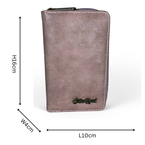 Cotton Road Wallet: Medium PINK PU Leather Wallet