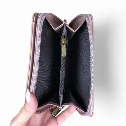 Cotton Road Wallet: Medium PINK PU Leather Wallet
