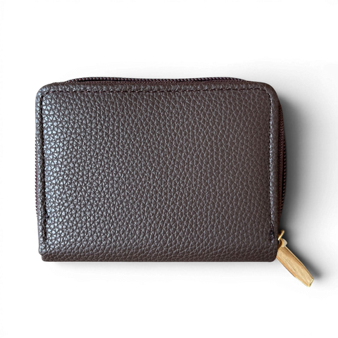 Cotton Road Wallet: Small BROWN PU Leather - Compact & Practical
