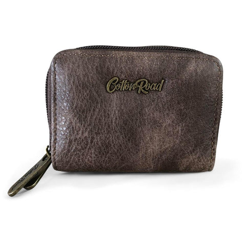 Cotton Road Wallet: Small COFFEE BROWN PU Leather Wallet