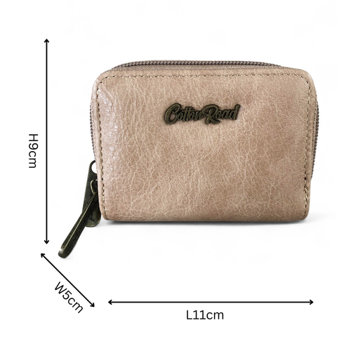 Cotton Road Wallet: Small KHAKI PU Leather Wallet
