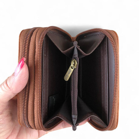 Cotton Road Wallet: Small TAN BROWN PU Leather Wallet