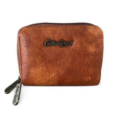 Cotton Road Wallet: Small TAN BROWN PU Leather Wallet