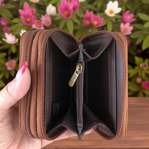 Cotton Road Wallet: Small TAN BROWN PU Leather Wallet