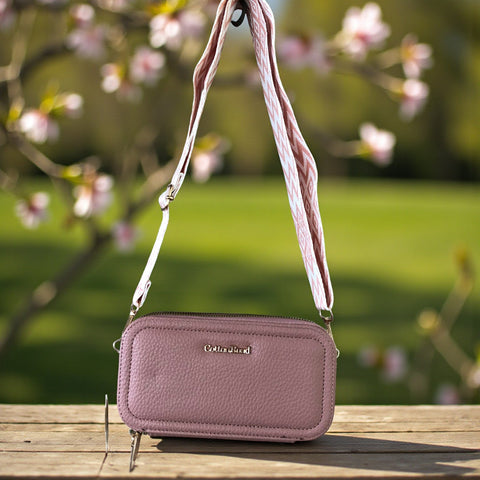 PINK Cotton Road PU Leather Cellphone Sling Wallet