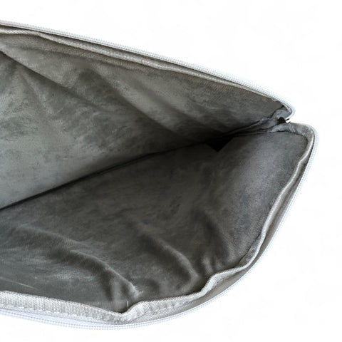 GREY Canvas FLORAL Cotton Road Laptop Bag with GREY Trim and Matching Sleeve COMBO