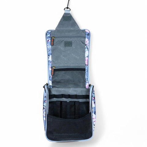 GREY FLORAL Cotton Road PVC Hanging Vanity Bag