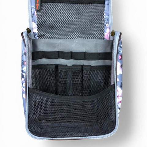 GREY FLORAL Cotton Road PVC Hanging Vanity Bag