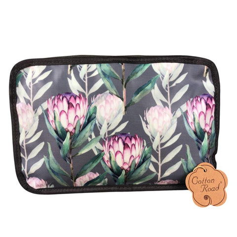GREY PVC Foldaway WEEKENDER Cotton Road Travel Bag with PROTEAS