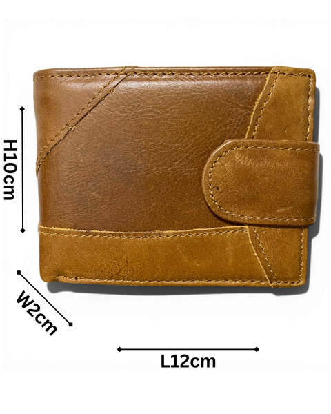 Genuine Leather Wallet: Brown Camel Mountain Wallet for men