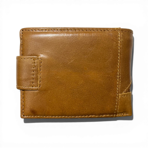 Genuine Leather Wallet: Brown Camel Mountain Wallet for men
