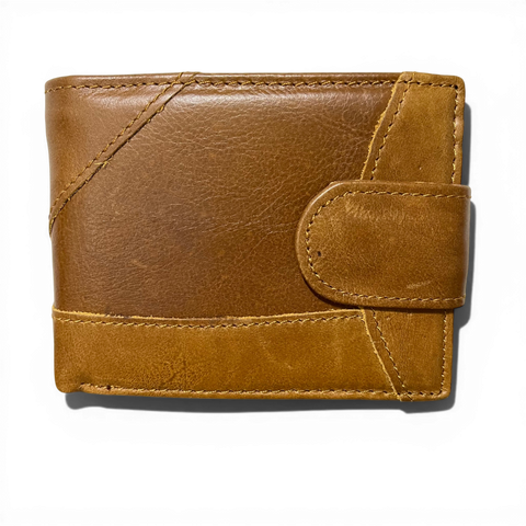 Genuine Leather Wallet: Brown Camel Mountain Wallet for men