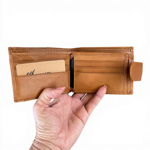 Genuine Leather Wallet: Camel Mountain Wallet for stylish men