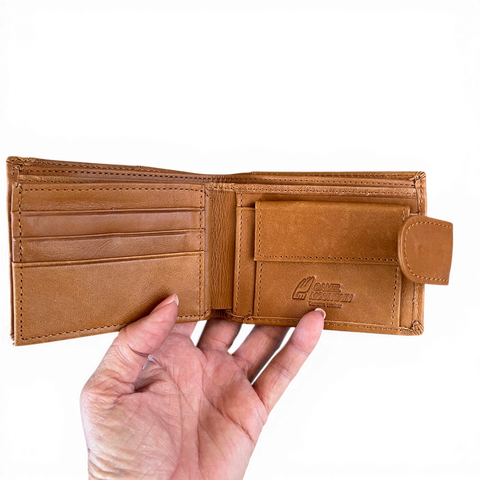 Genuine Leather Wallet: Camel Mountain Wallet for stylish men