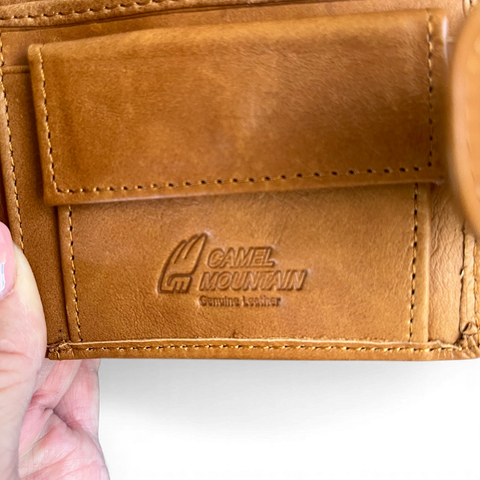 Genuine Leather Wallet: Camel Mountain Wallet for stylish men