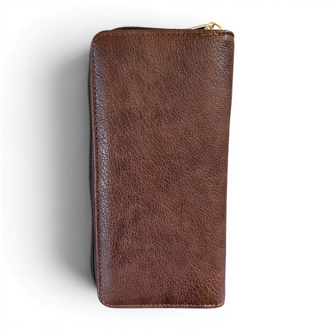 Cotton Road Wallet: Stylish Large BROWN PU Leather with Clip