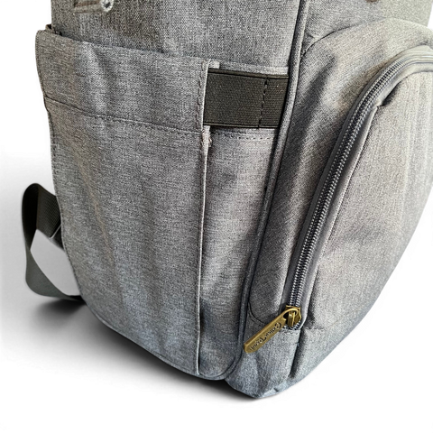 Cotton Road Backpack: Grey Baby Nappy Bag