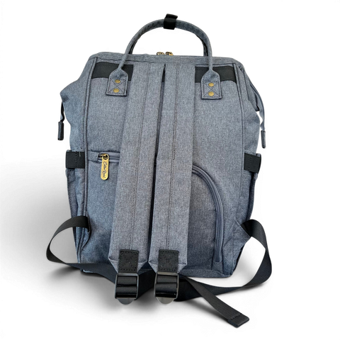 Cotton Road Backpack: Grey Baby Nappy Bag