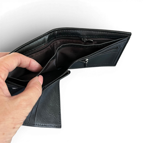 Cotton Road Wallet: Grey PU Leather for the Stylish Man