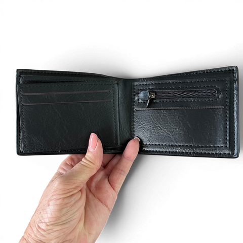 Cotton Road Wallet: Grey PU Leather for the Stylish Man