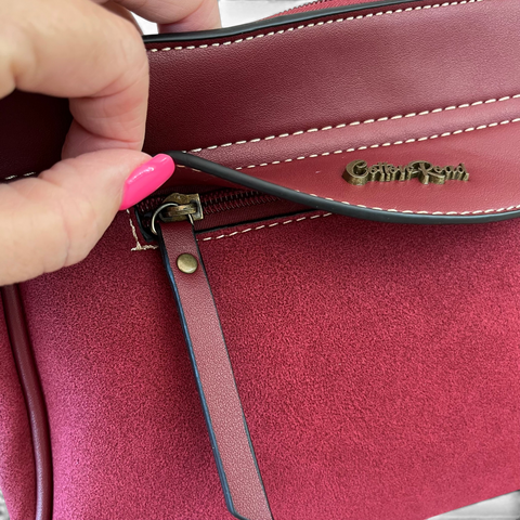 Cotton Road Sling Bag: MAROON PU Leather Crossbody for the stylish women