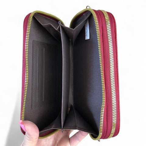 RED Cotton Road PU Leather Cellphone Sling Wallet