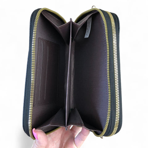 BLACK Cotton Road PU Leather Cellphone Sling Wallet