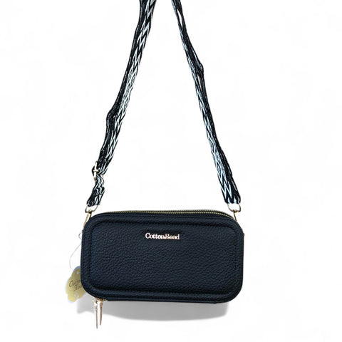 BLACK Cotton Road PU Leather Cellphone Sling Wallet