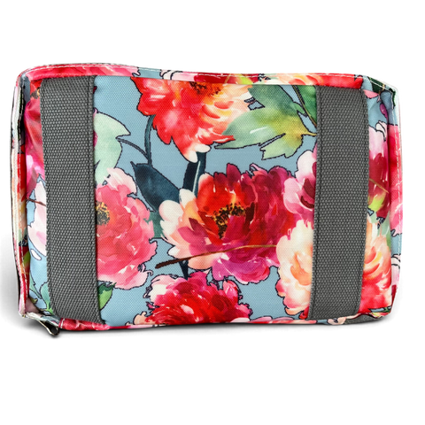 Cotton Road Travel Bag: BLUE FLORAL PVC Foldaway WEEKENDER