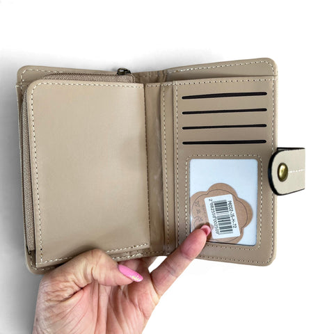 Cotton Road Handbag: KHAKI EMBOSSED PU Leather with Matching Wallet