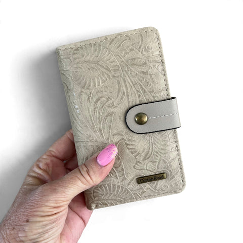 Cotton Road Handbag: KHAKI EMBOSSED PU Leather with Matching Wallet