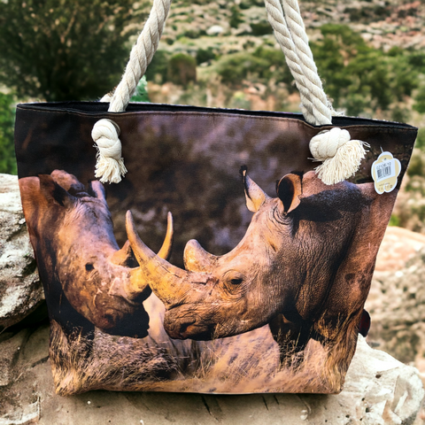 Cotton Road Canvas Tote Bag with RHINO