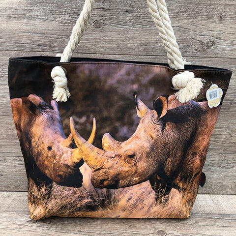 Cotton Road Canvas Tote Bag with RHINO