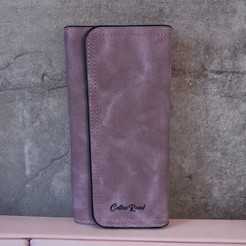 Cotton Road Large Tri-fold PINK PU Leather Wallet