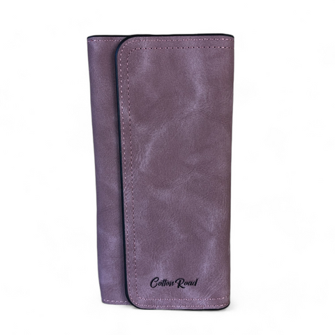 Cotton Road Large Tri-fold PINK PU Leather Wallet