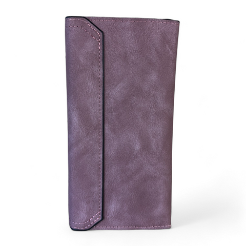 Cotton Road Large Tri-fold PINK PU Leather Wallet