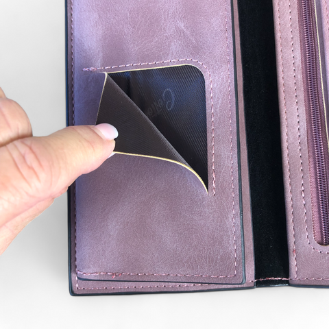 Cotton Road Large Tri-fold PINK PU Leather Wallet